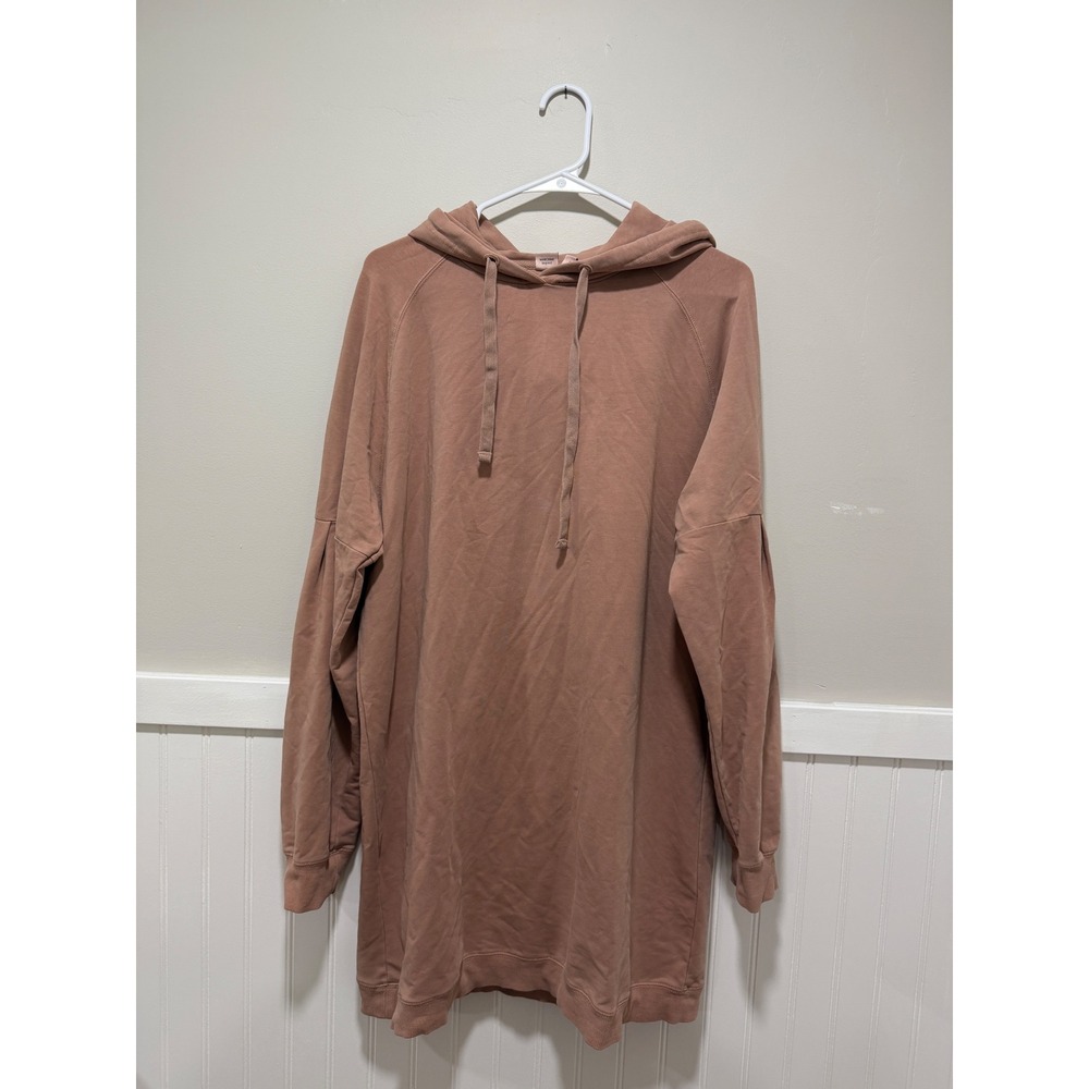 Tentree Hoodie Dress Long Sleeve Beige Tan Fall Casual Women Size Large